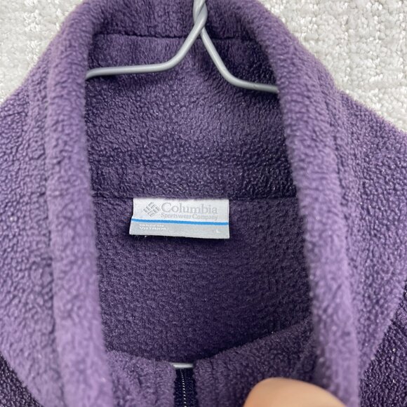 Columbia Benton Springs Full Zip Polar Fleece Jacket Wom Large Purple Outdoor - Picture 5 of 11